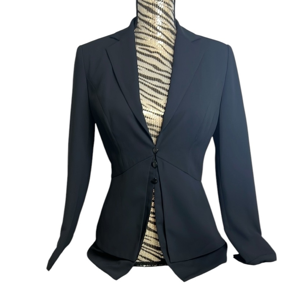 Black Tailored Blazer with Narrow Lapels